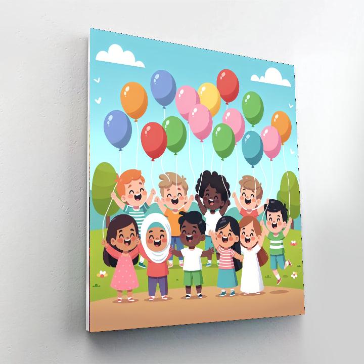 Balloons Over The Park Numbered Painting Kits