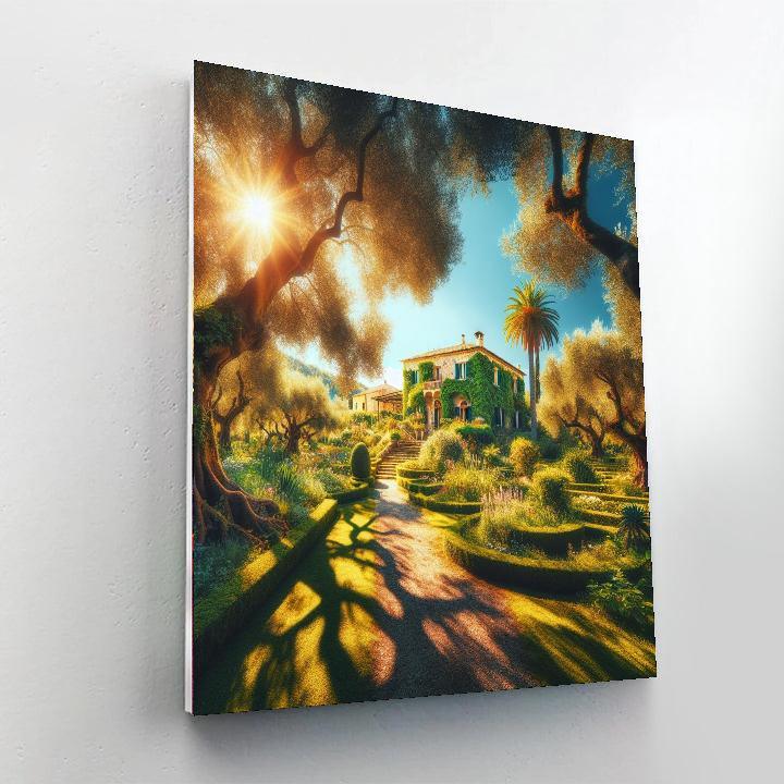 Romantic Mediterranean Villa Paint By Numbers Art