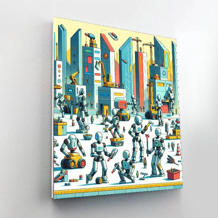 Robot Builders Brigade Paint By Numbers