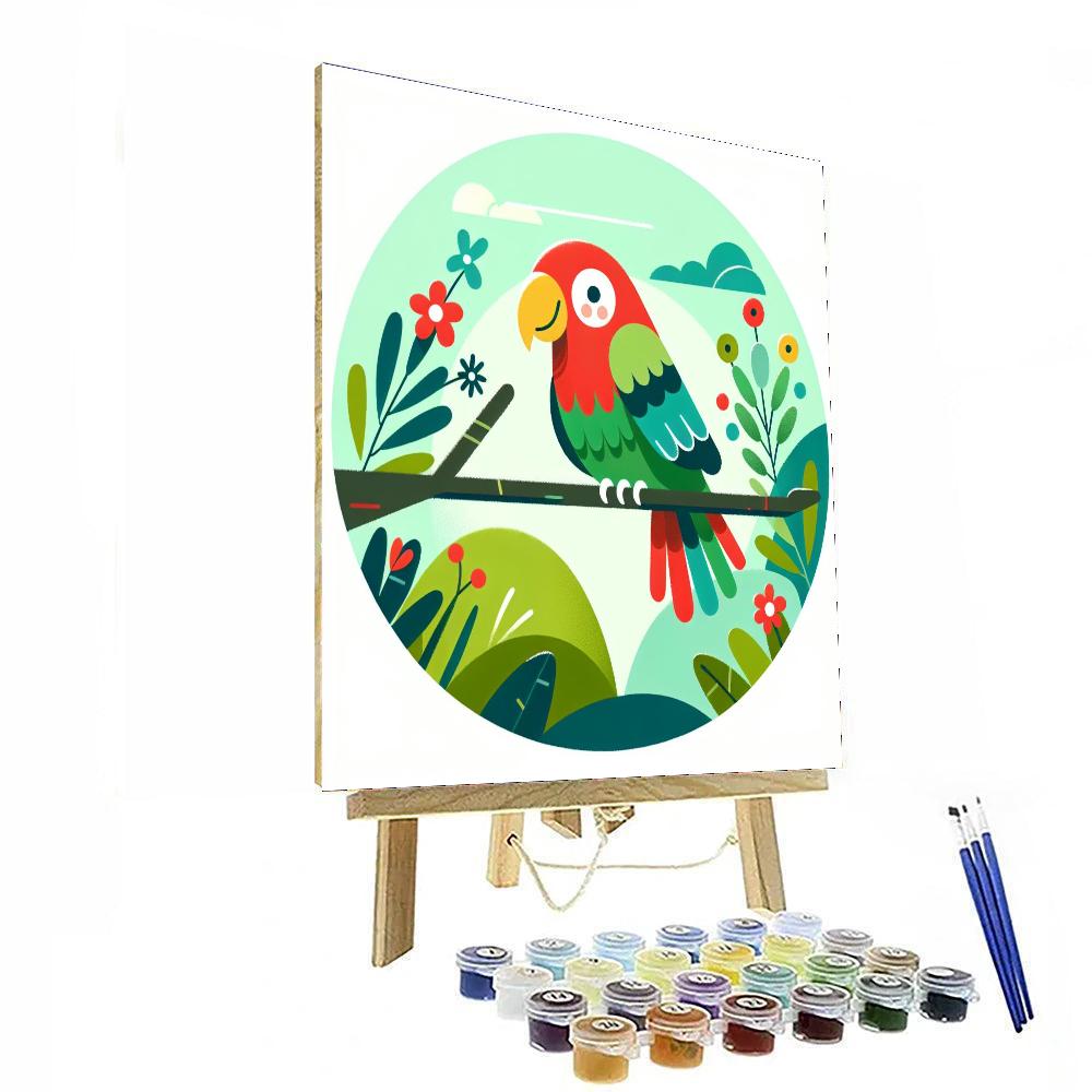 Singing Parrot Numbered Painting Kits