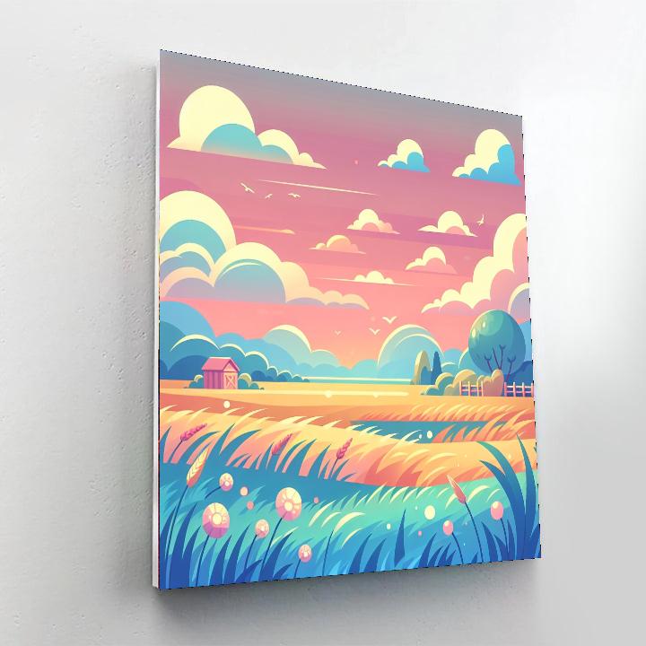 Peaceful Prairie Sky Paint By Numbers Art