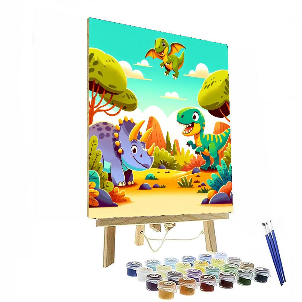 Lively Dinosaurs Paint By Numbers