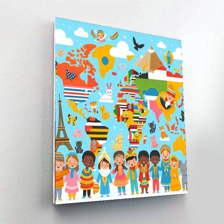 Around The World In 80 Colors Paint By Number