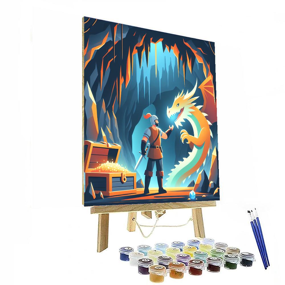 Knightly Quest In Dragon's Cave Paint By Numbers Kits