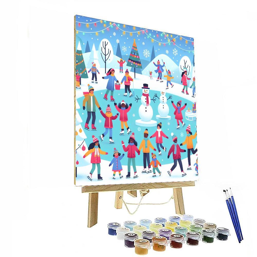 Joyful Winter Fun Painting By Numbers Kit