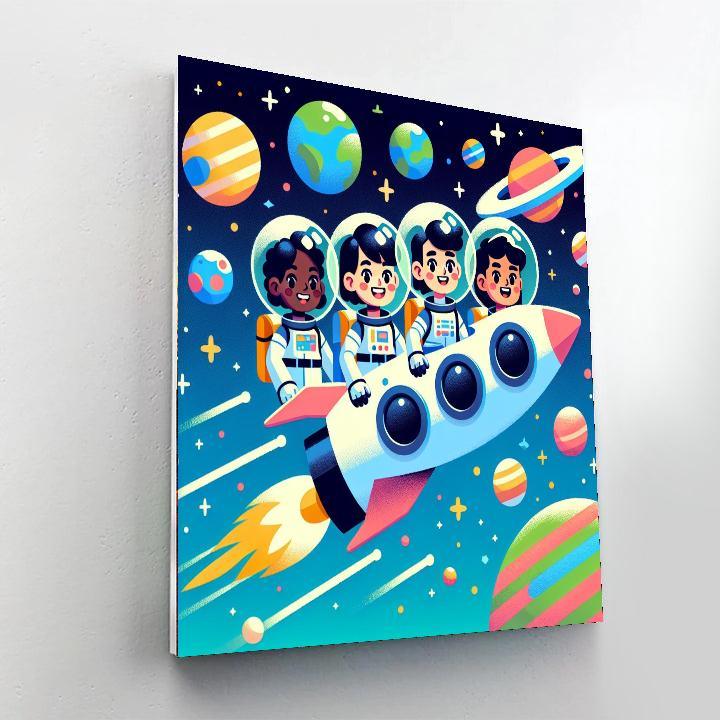 Outer Space Pioneers Paint By Number