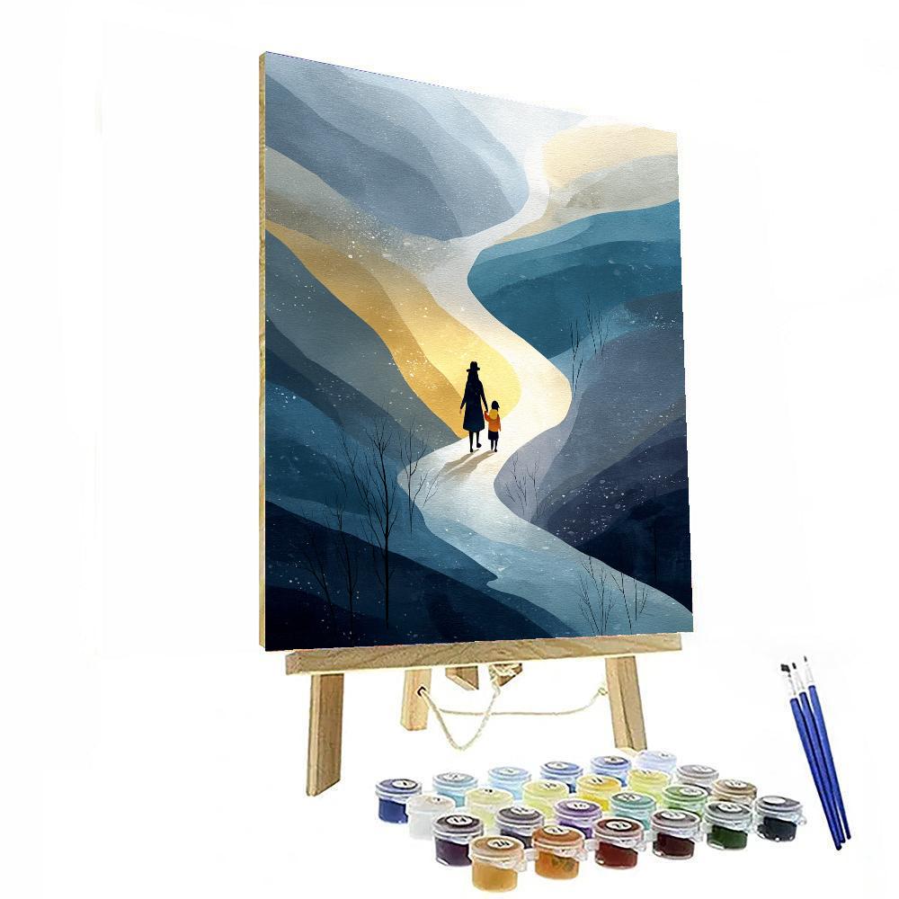 Joyful Steps Through Time Painting Number Kit