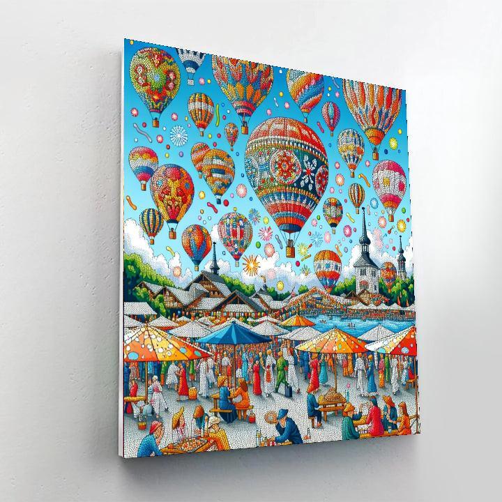 Balón Del Fuego Festival Numbered Painting Kits