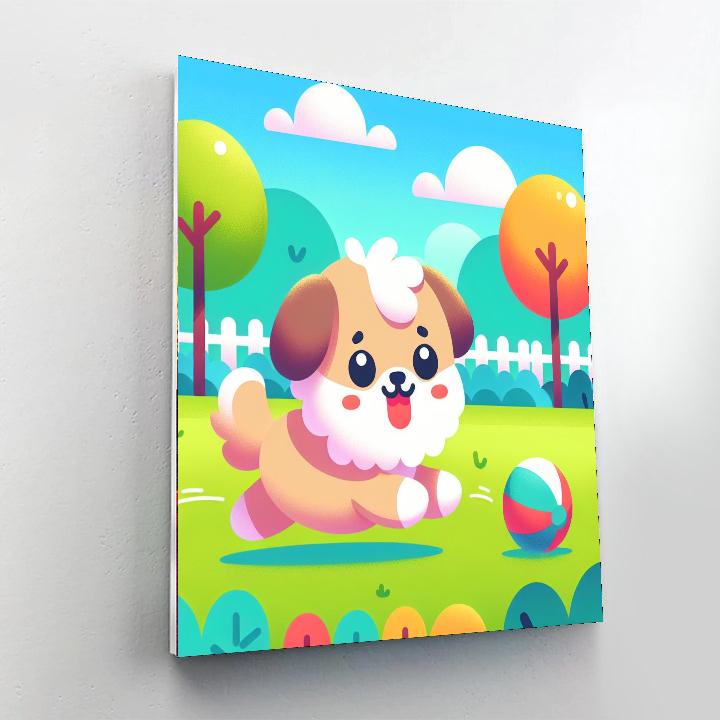 Sporty Puppy Numbered Painting Kits