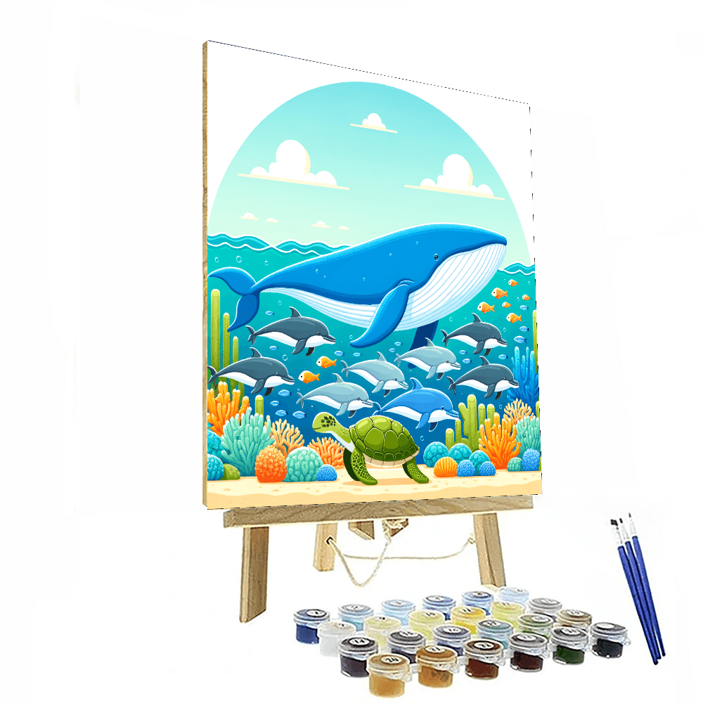 Whale's Ocean Symphony Paint By Numbers