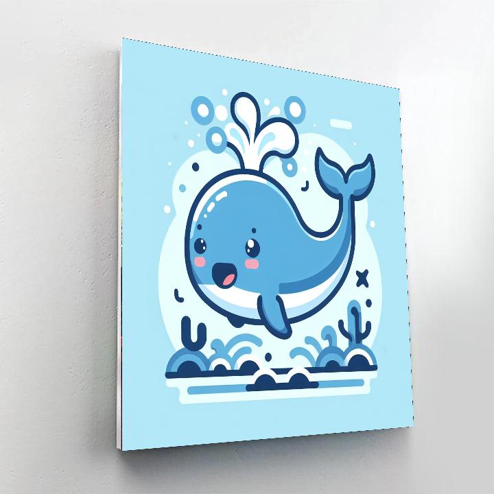 Merry Whale Paint By Numbers Art