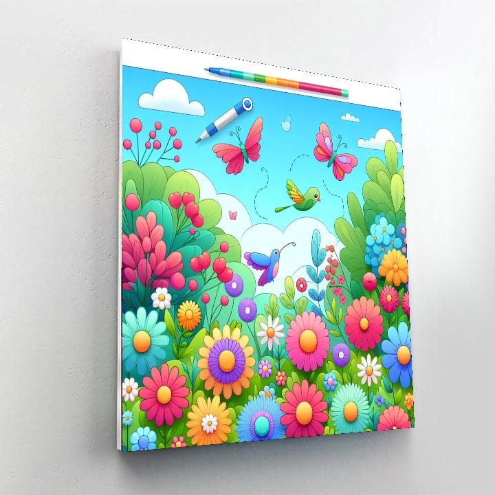 Colorful Garden Harmony Painting Number Kit