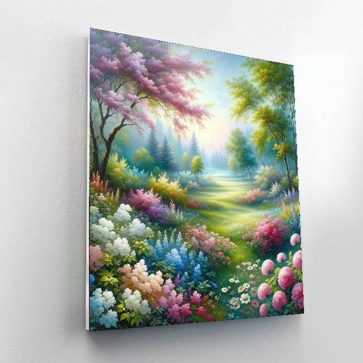 Gentle Meadow In Spring Number Painting