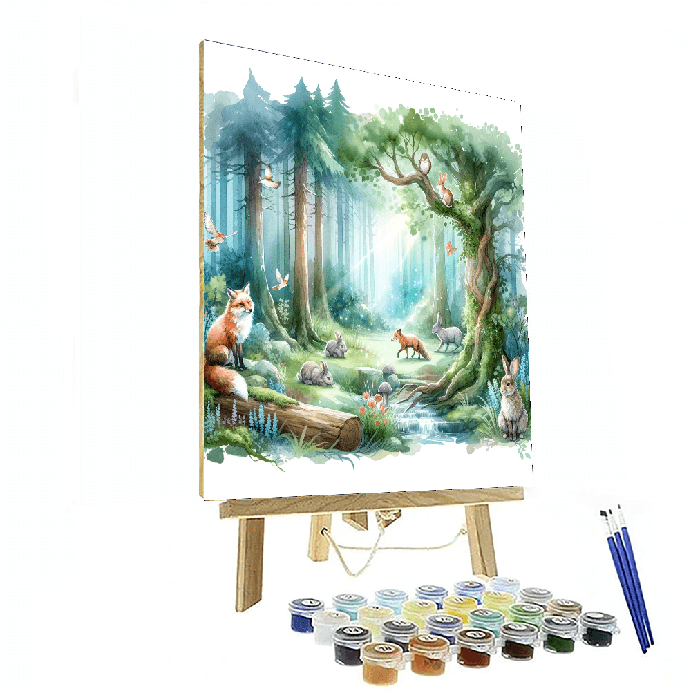 Enchanted Forest Animal Friends Painting - DIY Painting By Numbers Kit
