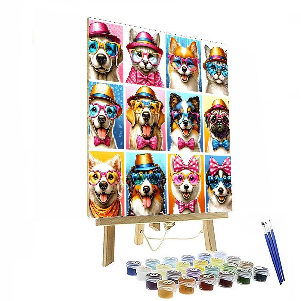Funky Animal Portraits Numbered Painting Kits