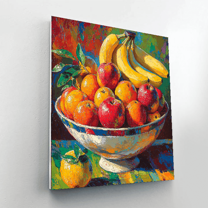 Paul Cézanne Inspired Radiant Fruit Bowl  Paint By Number