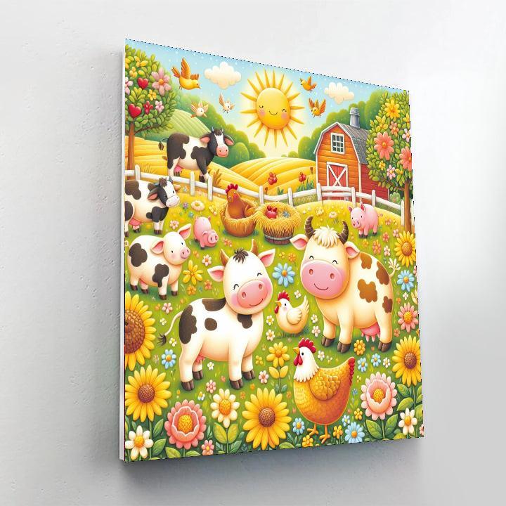 Frolicsome Farm Friends Numbered Painting Kits