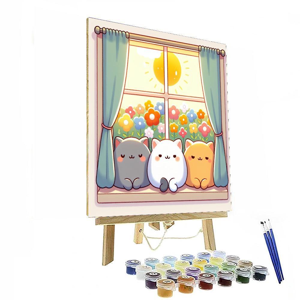 Cuddly Cats Paint By Numbers Art