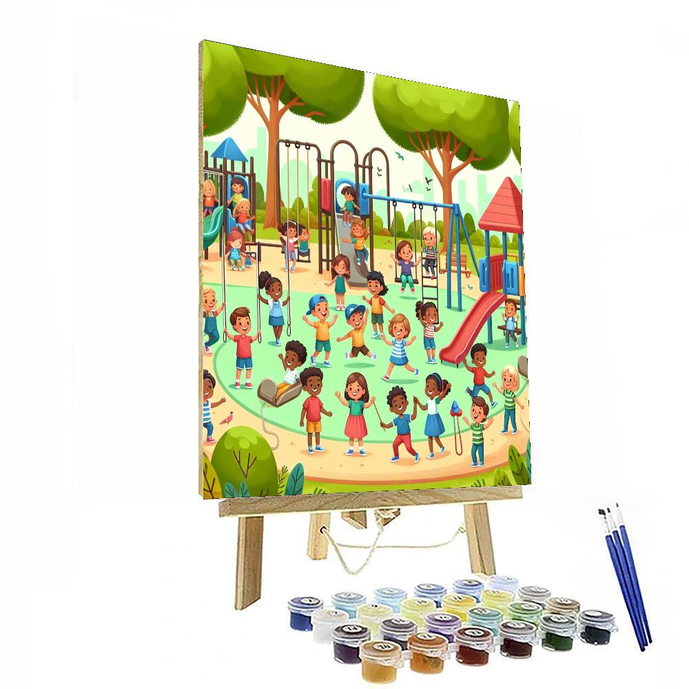 Vibrant Playground Fun Painting By Numbers Kit