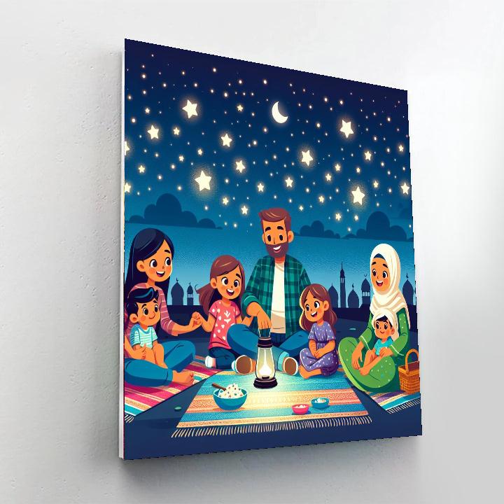 Starry Night Picnic Number Painting