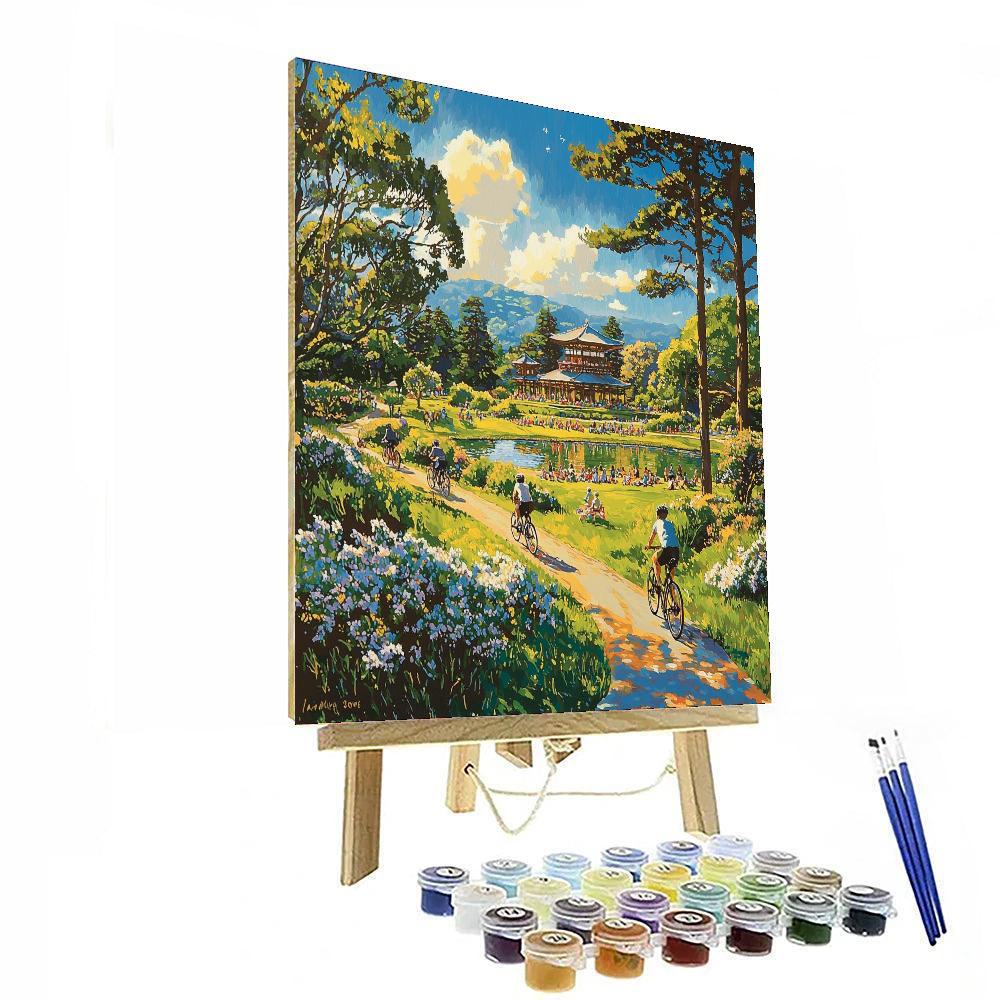 Biking The Golden Gate Park Numbered Painting Kits