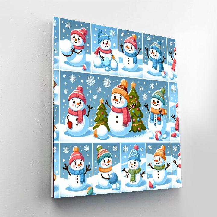 Silly Snowman Party Paint By Numbers Kits