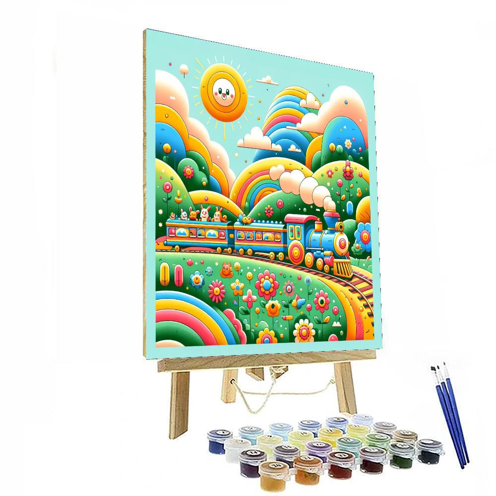Fantasy Train Ride Paint By Numbers Art