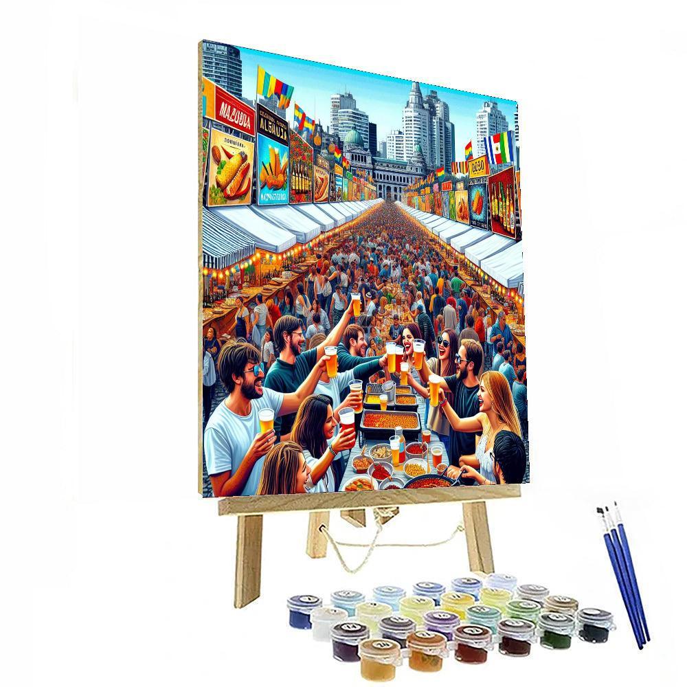 Festival De La Cerveza - Montevideo Painting By Numbers Kit