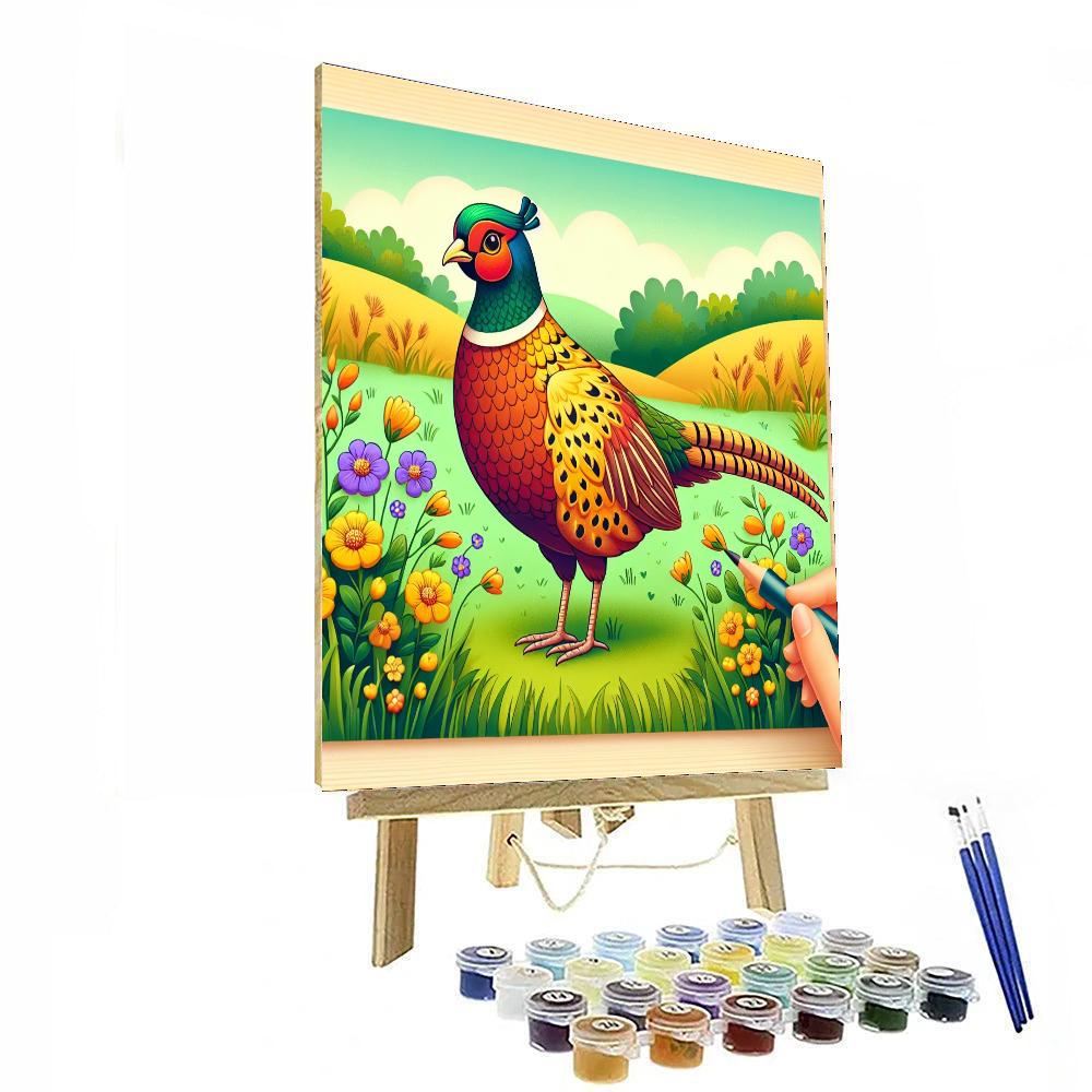 Perceptive Pheasant Paint By Numbers Art