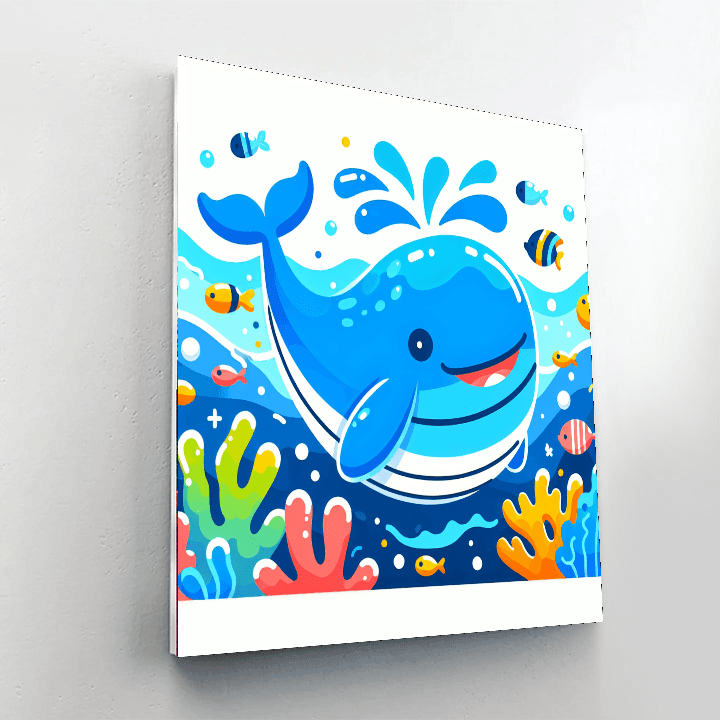 Gigantic Whale Number Painting