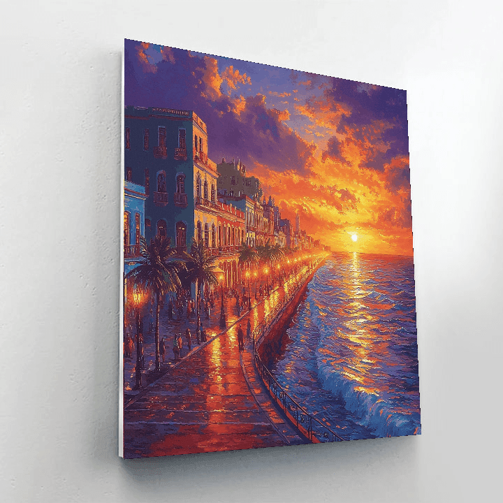 Havana's Malecón Numbered Painting Kits