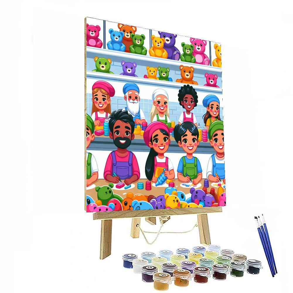 Cuddly Toy Factory Number Painting