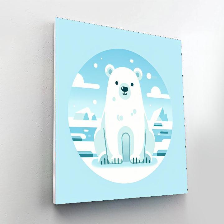 Friendly Polar Bear Numbered Painting Kits