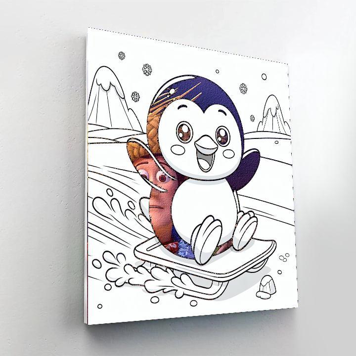 Lively Penguin Numbered Painting Kits
