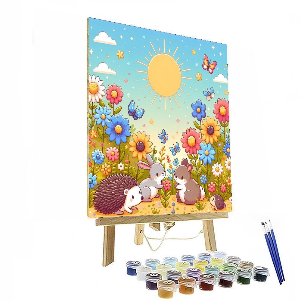 Cute Critters In A Cozy Garden Paint By Number