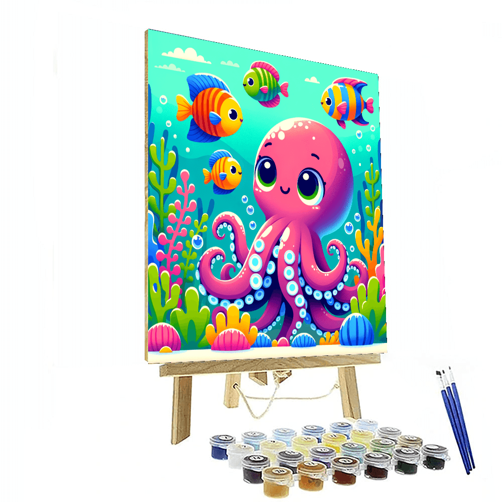 Curious Underwater Friends DIY Paint By Numbers