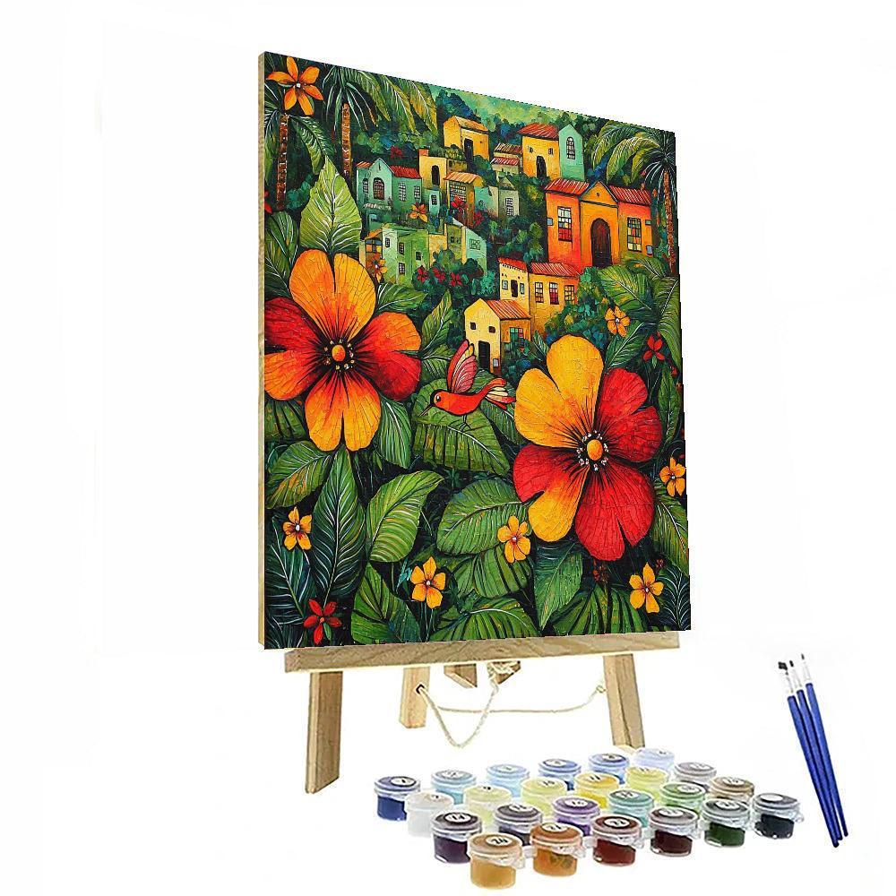 Frida Kahlo Inspired Ethereal Blossom Metropolis  Painting By Numbers Kit