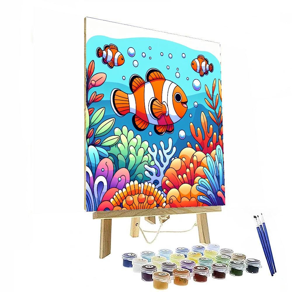Merry Clown Fish Numbered Painting Kits