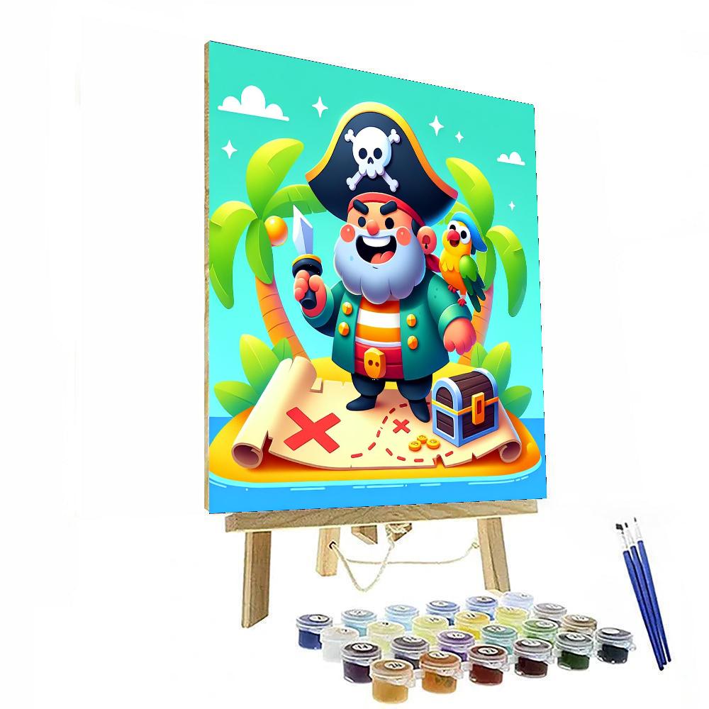Playful Pirate Paint By Numbers Art
