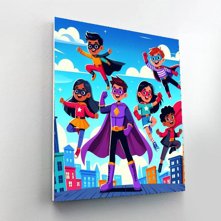 Creative Superhero Adventures Painting By Numbers Kit