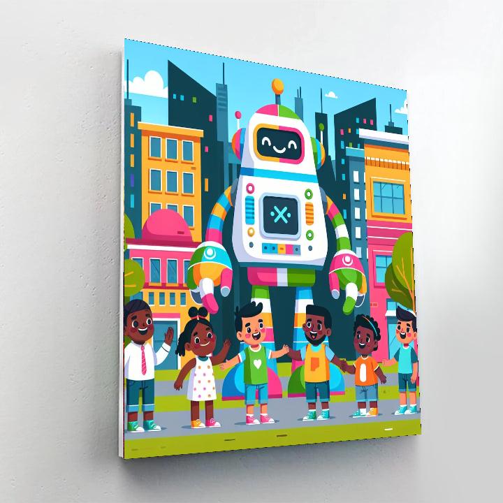 Giant Robot City Numbered Painting Kits
