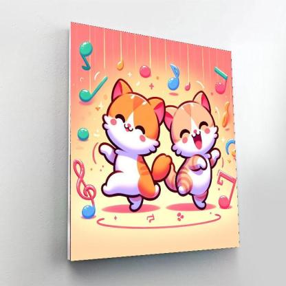 Dancing Kittens Paint By Number