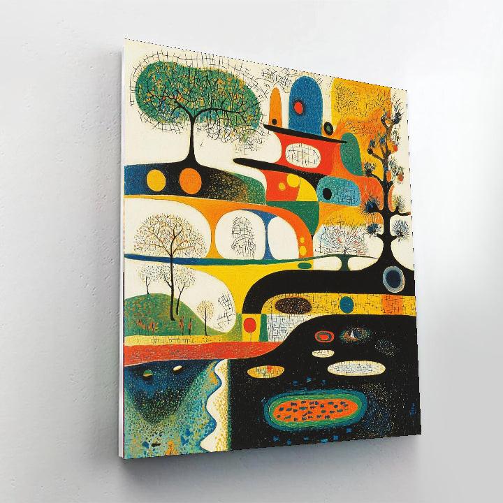 Joan Miró Inspired Imaginary Landscapes  Number Painting