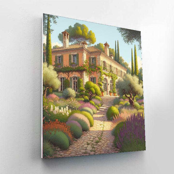 Mediterranean Villa Oasis Numbered Painting Kits
