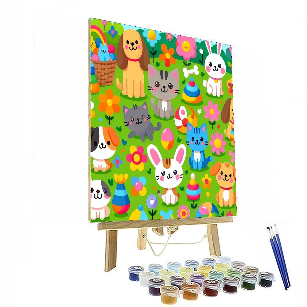 Adventure With Pet Animals Numbered Painting Kits