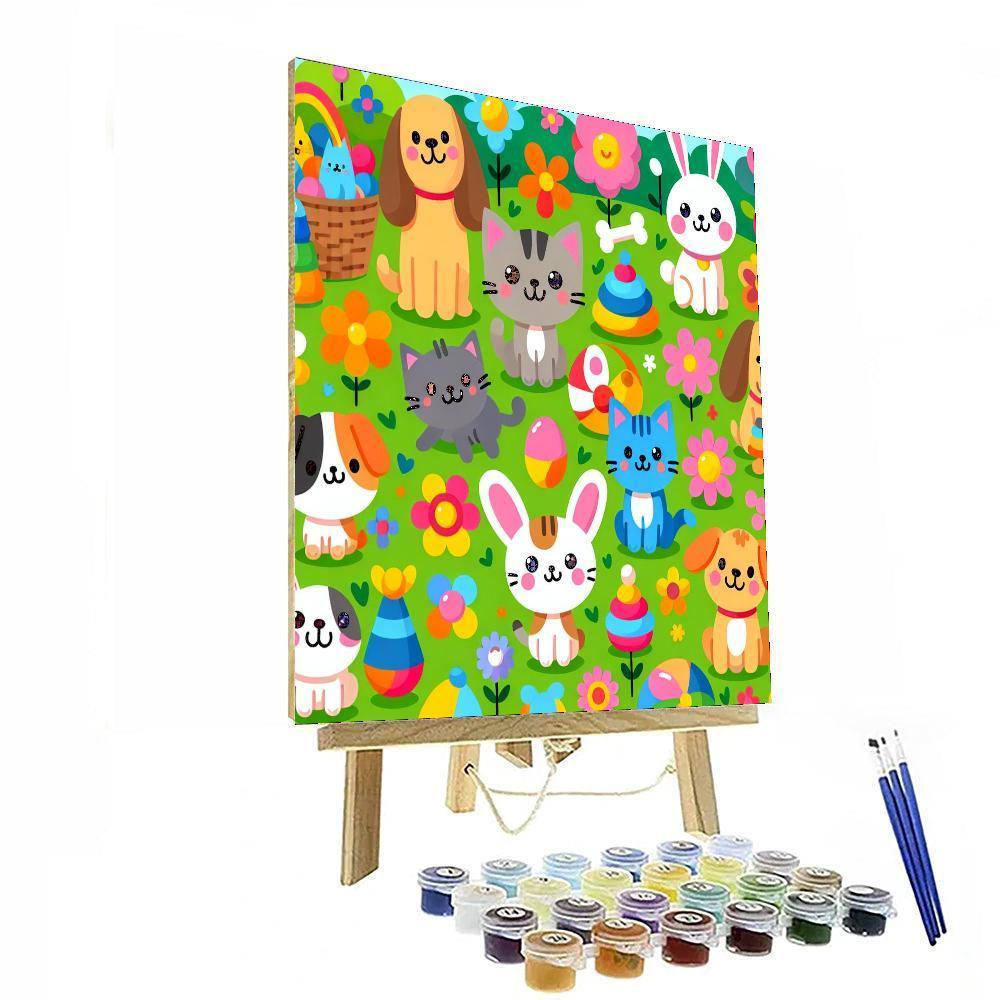 Adventure With Pet Animals Numbered Painting Kits