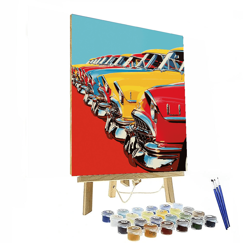 Andy Warhol Inspired Warhol's Vintage Motors  Painting By Numbers Kit