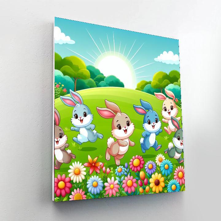 Bubbling Bunnies Painting Number Kit
