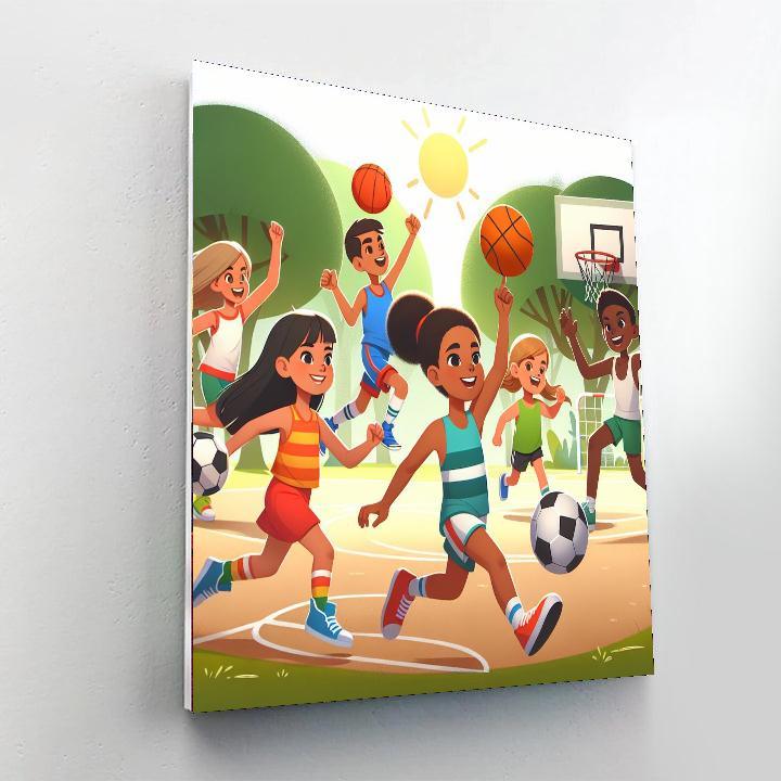 Sports Day Extravaganza Paint By Numbers Art