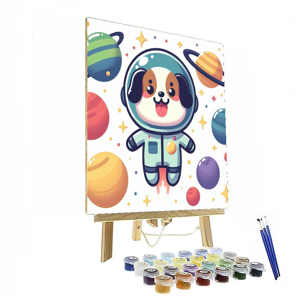 Animal Space Voyage Painting Number Kit